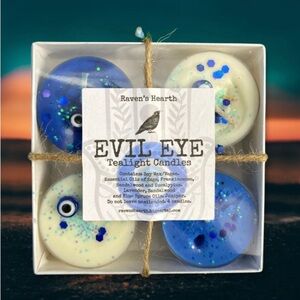 Evil Eye Soy Tealight Protection Candles